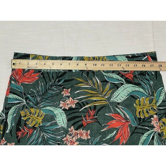 Ripskirt Hawaiian Green Floral Quick Dry Active Mini Wrap Skirt Women’s Size L - Picture 3 of 7